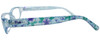 Side View of Calabria Dora Round&Oval Designer Blue Light Blocking Glasses 50 mm in Blueberry