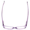 Top View of Calabria Dora Round Designer Progressive Blue Light Glasses 50mm in Grape Purple