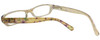 Close Up View of Calabria Dora Round Designer Progressive Blue Light Glasses 50mm in Lemon Yellow