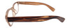 Side View of Calabria Drew Square Designer Progressive Blue Light Glasses 48mm in Brown Smoke