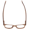 Top View of Calabria Drew Square Designer Progressive Blue Light Glasses 48mm in Brown Smoke