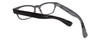 Close Up View of Calabria Drew Ladies Square Designer Blue Light Blocking Glasses 48mm Grey Smoke