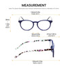 Calabria MDR8003 Ladies Navy Blue Crystal Spot 47 mm Eyeglasses w/Progressive Rx
