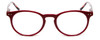 Front View of Calabria MDR8003 Designer Single Vision Prescription Rx Eyeglasses in Maroon Red Crystal Spot Unisex Oval Full Rim Acetate 47 mm