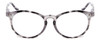 Front View of Calabria MDR8003 Designer Single Vision Prescription Rx Eyeglasses in Grey Tortoise Black Unisex Oval Full Rim Acetate 47 mm