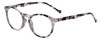 Profile View of Calabria MDR8003 Designer Blue Light Blocking Eyeglasses in Grey Tortoise Black Unisex Oval Full Rim Acetate 47 mm
