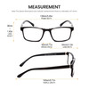 Calabria L2007 Mens Square Full Gloss Black 54mm Eyeglasses w/Prescription Rx-SV