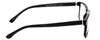 Side View of Calabria L2007 Designer Bi-Focal Prescription Rx Eyeglasses in Gloss Black Mens Square Full Rim Acetate 54 mm