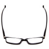 Top View of Calabria L2007 Designer Bi-Focal Prescription Rx Eyeglasses in Gloss Black Mens Square Full Rim Acetate 54 mm