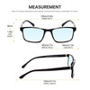 Calabria L2007 Blue Light Blocking Designer Eyeglasses Mens Square in Black 54mm