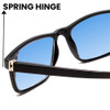 Calabria L2007 Mens Square 54mm Polarized Sunglass Gloss Black CHOOSE LENS COLOR