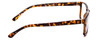 Side View of Calabria L2007 Designer Bi-Focal Prescription Rx Eyeglasses in Tortoise Havana Brown Gold Mens Square Full Rim Acetate 54 mm