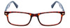 Front View of Ann Taylor ATR010 53mm Designer Reading Glasses in Tortoise Brown Gold Navy Blue