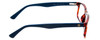 Side View of Ann Taylor ATR010 53mm Designer Reading Glasses in Tortoise Brown Gold Navy Blue