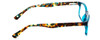 Side View of Ann Taylor ATR010 Ladies 53mm Designer Reading Glasses Teal Blue Marble Tortoise