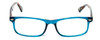Front View of Ann Taylor ATR010 Ladies 53mm Designer Reading Glasses Teal Blue Marble Tortoise