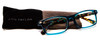 Top View of Ann Taylor ATR010 Ladies 53mm Designer Reading Glasses Teal Blue Marble Tortoise