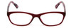 Front View of Ann Taylor ATR020 Designer Single Vision Prescription Rx Eyeglasses in Matte Burgundy Red Marble Tortoise Ladies Cateye Full Rim Acetate 52 mm