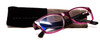 Top View of Ann Taylor ATR040 Women 52mm Designer Reading Glasses in Purple Hot Pink Fuchsia