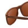 Close Up View of Armani Exchange AX4049S Unisex Retro Sunglass Matte Champagne Crystal/Brown 57mm