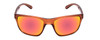 Front View of Arnette Booger Unisex Wrap Polarize Sunglasses in Crystal Peach/Red Mirror 61 mm