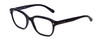 Profile View of Coach HC6094 Designer Reading Eye Glasses with Custom Cut Powered Lenses in Gloss Navy Blue Ladies Cateye Full Rim Acetate 54 mm