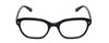 Front View of Coach HC6094 Designer Reading Eye Glasses with Custom Cut Powered Lenses in Gloss Navy Blue Ladies Cateye Full Rim Acetate 54 mm