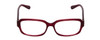 Front View of Coach HC6105 Women Rectangle Designer Reading Glasses Aubergine Red Crystal 53mm