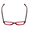Top View of Coach HC6105 Women Rectangle Designer Reading Glasses Aubergine Red Crystal 53mm