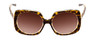 Front View of Michael Kors Ula Women Sunglass Tortoise Crystal Havana Gold/Brown Gradient 55mm