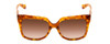 Front View of Michael Kors Cortina Sunglasses Tortoise Orange Yellow Gold/Brown Gradient 55 mm