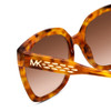 Close Up View of Michael Kors Cortina Sunglasses Tortoise Orange Yellow Gold/Brown Gradient 55 mm