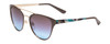 Profile View of Vogue 4078S Cateye Sunglasses Grey Gold Blue Black/Brown Grey Blue Gradient 53mm