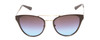 Front View of Vogue 4078S Cateye Sunglasses Grey Gold Blue Black/Brown Grey Blue Gradient 53mm