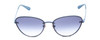 Front View of Vogue VO4111 Cateye Rimless Sunglasses Satin Powder Blue Braid/Sky Gradient 57mm