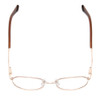 Top View of Scott&Zelda SZ7429 Unisex Round Reading Glasses in Brown Gold Glitter Tips 50 mm