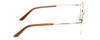 Side View of Scott&Zelda SZ7429 Designer Progressive Lens Blue Light Blocking Eyeglasses in Satin Brown Gold Glitter Tips Unisex Round Full Rim Metal 50 mm