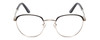 Front View of Scott&Zelda SZ7429 Unisex Round Reading Glasses in Black Silver Glitter Tip 50mm