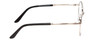 Side View of Scott&Zelda SZ7429 Designer Progressive Lens Blue Light Blocking Eyeglasses in Satin Black Silver Glitter Tips Unisex Round Full Rim Metal 50 mm