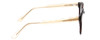 Side View of Scott&Zelda SZ7431 Designer Blue Light Blocking Eyeglasses in Tortoise Havana Brown Gold Crystal Amber Tips Unisex Oval Full Rim Acetate 50 mm