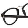 Close Up View of Scott&Zelda SZ7436 Unisex Oval Designer Reading Glasses Gloss Black Silver 49 mm