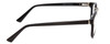 Side View of Scott&Zelda SZ7436 Designer Progressive Lens Blue Light Blocking Eyeglasses in Gloss Black Silver Studs Unisex Oval Full Rim Acetate 49 mm