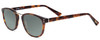 Profile View of Scott&Zelda SZ7436 Designer Polarized Reading Sunglasses with Custom Cut Powered Smoke Grey Lenses in Tortoise Havana Brown Gold Silver Studs Unisex Oval Full Rim Acetate 49 mm