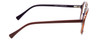 Side View of Scott&Zelda SZ7442 Designer Bi-Focal Prescription Rx Eyeglasses in Burgundy Red Silver Triple Layer Purple Unisex Square Full Rim Acetate 52 mm