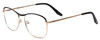 Profile View of Scott&Zelda SZ7451 Unisex Classic Reading Glasses in Matte Black Gold Gloss 55mm