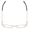 Top View of Scott&Zelda SZ7451 Unisex Classic Reading Glasses in Matte Black Gold Gloss 55mm
