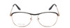 Front View of Scott&Zelda SZ7451 Designer Reading Eye Glasses with Custom Cut Powered Lenses in Matte Black Gold Gloss Tips Unisex Classic Full Rim Metal 55 mm