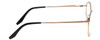 Side View of Scott&Zelda SZ7451 Designer Blue Light Blocking Eyeglasses in Matte Black Gold Gloss Tips Unisex Classic Full Rim Metal 55 mm