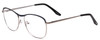 Profile View of Scott&Zelda SZ7451 Designer Bi-Focal Prescription Rx Eyeglasses in Matte Blue Gun Metal Silver Black Tips Unisex Classic Full Rim Metal 55 mm