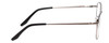 Side View of Scott&Zelda SZ7451 Designer Progressive Lens Blue Light Blocking Eyeglasses in Matte Blue Gun Metal Silver Black Tips Unisex Classic Full Rim Metal 55 mm
